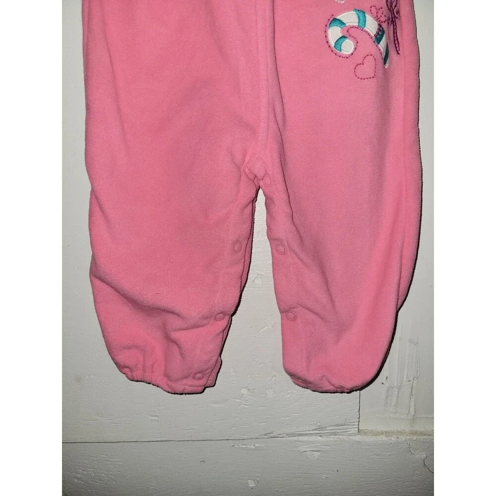 Baby Girl Pink Heart Overalls Jumpsuit AA88